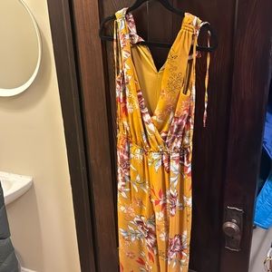 Yellow floral jumpsuit